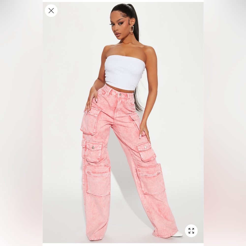 1x worn Trendy Pink Cargo Pants